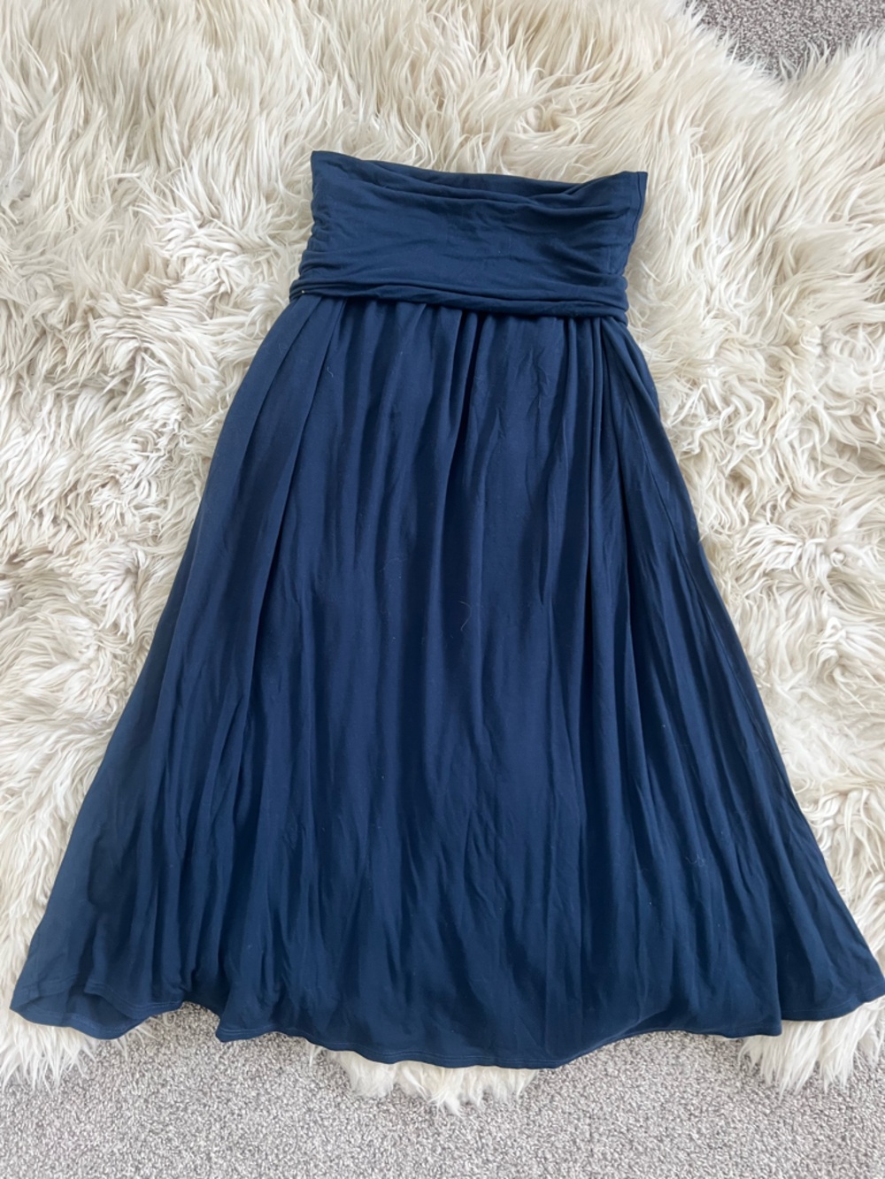 Studio Y Navy Blue Maxi Skirt